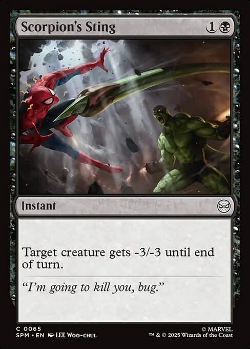 Scorpion's Sting 2025 Magic: The Gathering Marvel Spider-Man