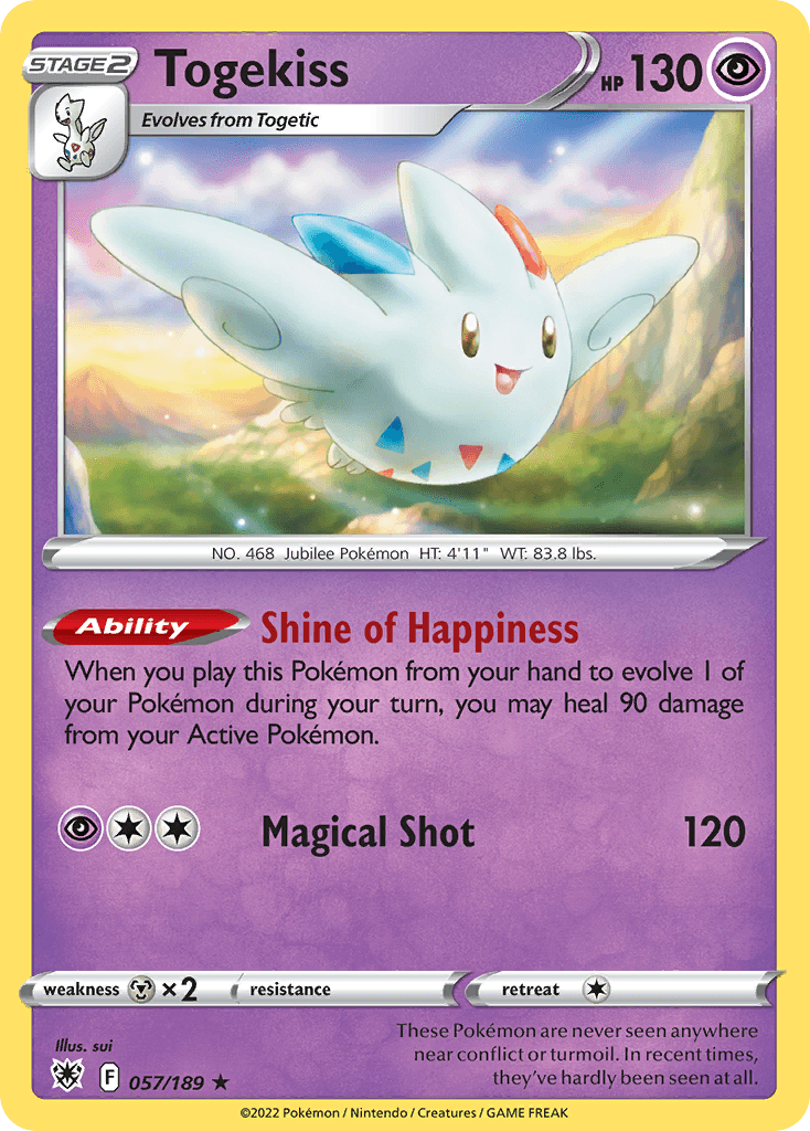 Togekiss 2022 Pokemon Astral Radiance Reverse Holo