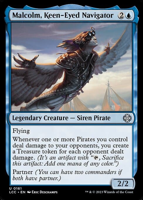 Malcolm, Keen-Eyed Navigator 2020 Magic: The Gathering Commander Legends Foil Etched