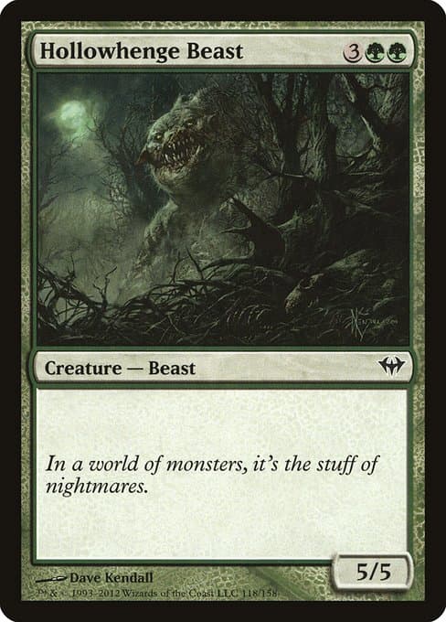 Hollowhenge Beast 2012 Magic: The Gathering Dark Ascension