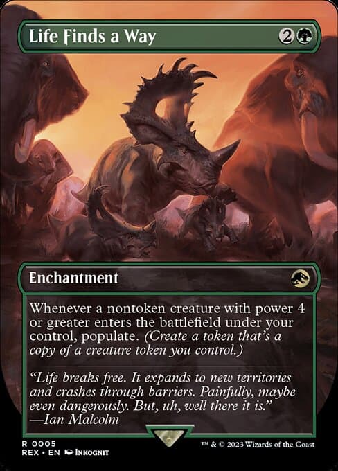 Life Finds a Way 2023 Magic: The Gathering Jurassic World Borderless