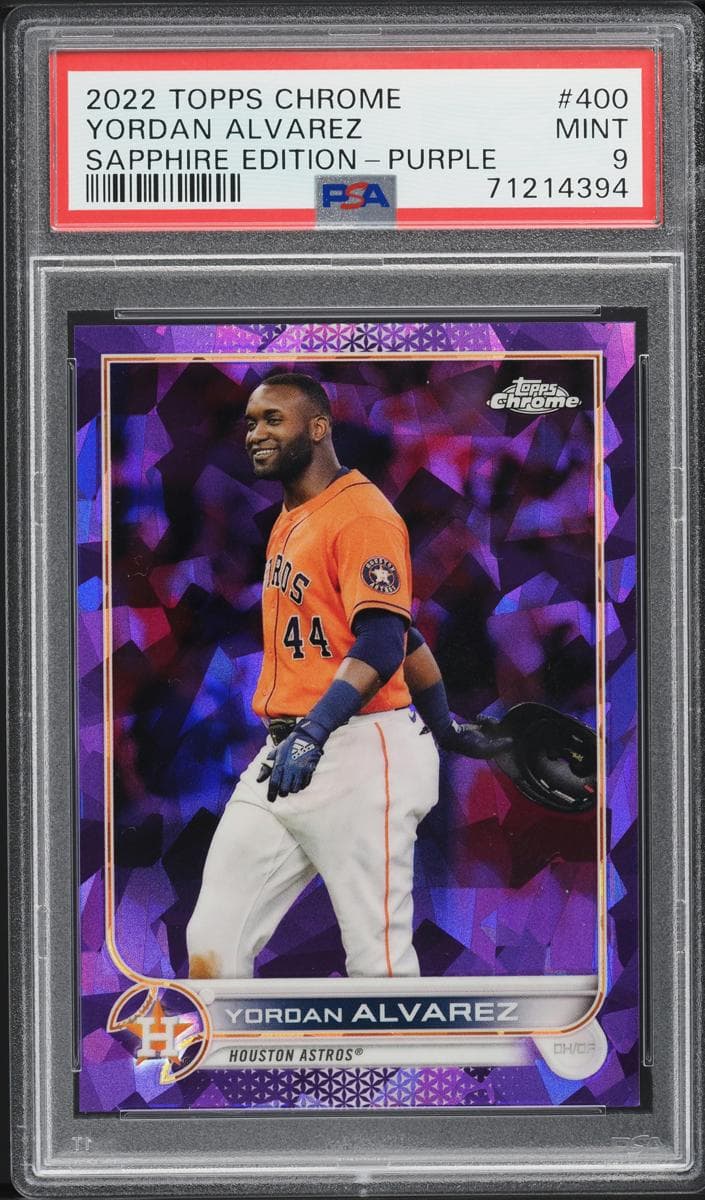 Yordan Alvarez 2022 topps Topps Chrome Sapphire Edition