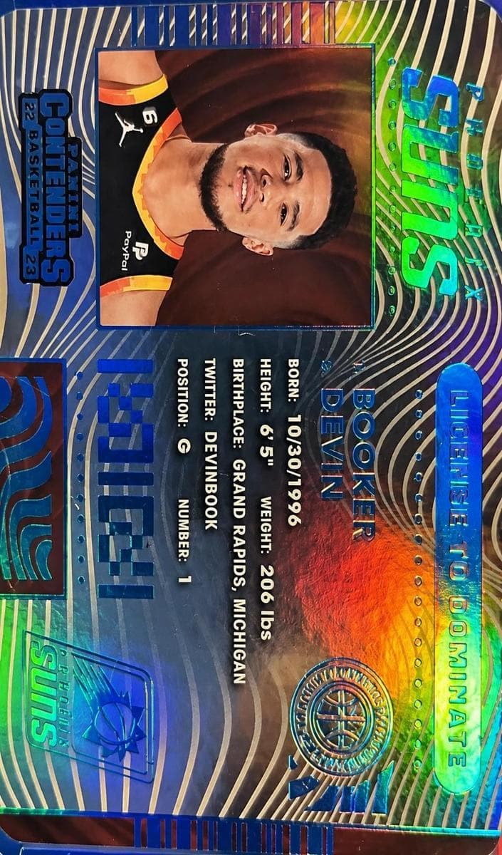 Devin Booker 2022 panini Panini Contenders