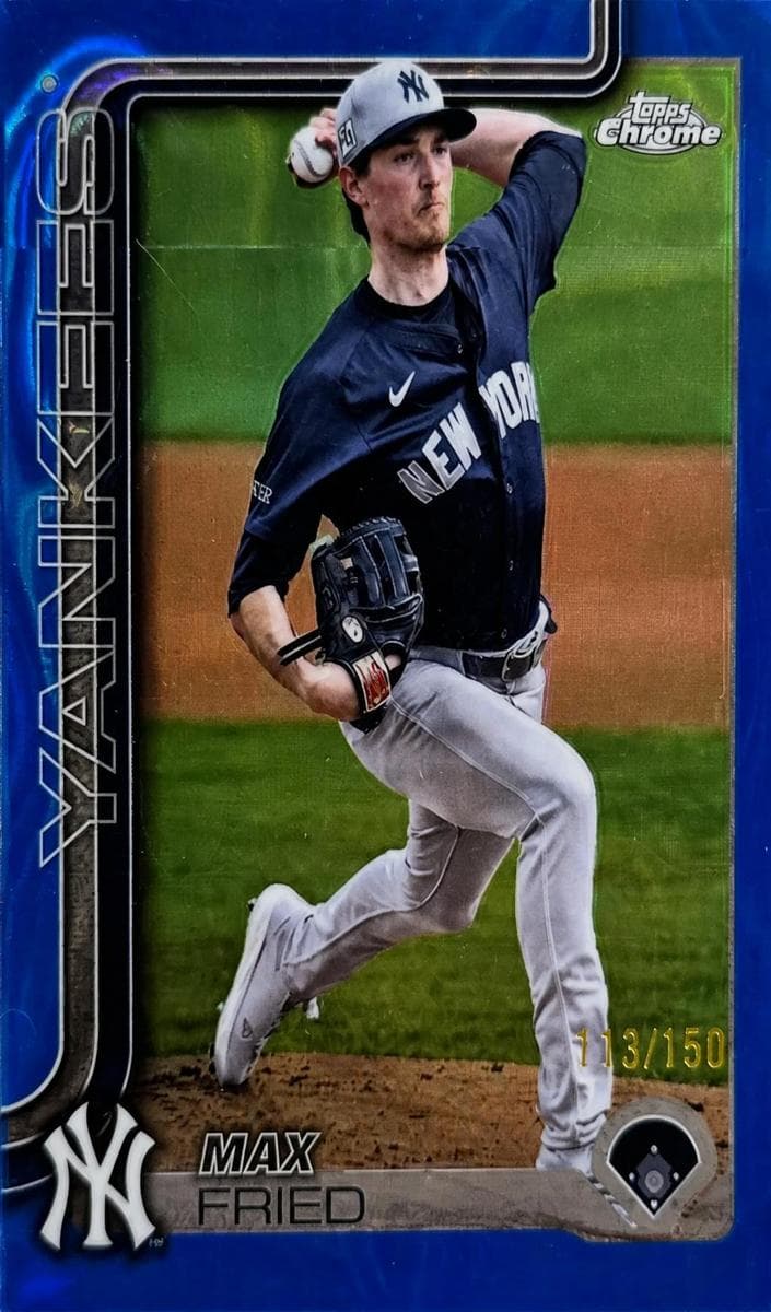 Max Fried 2025 topps Topps Chrome Logofractor Edition