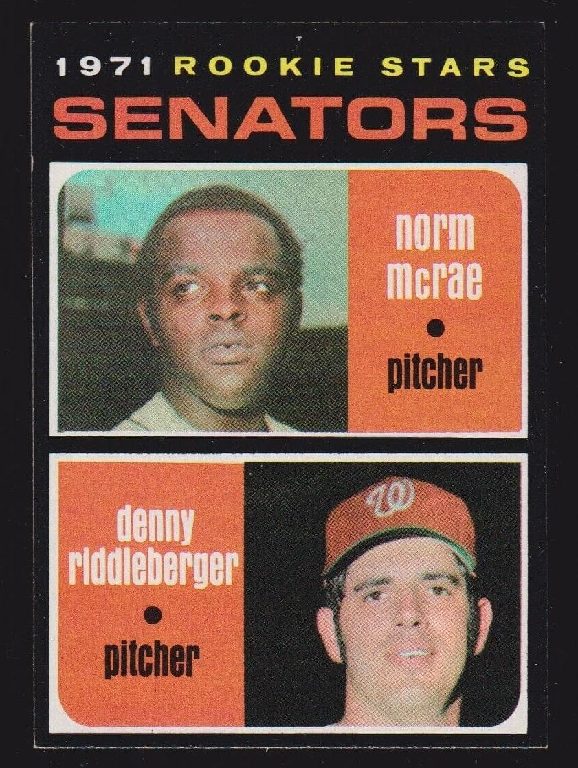 Senators 1971 Rookie Stars (Norm McRae / Denny Riddleberger) #93