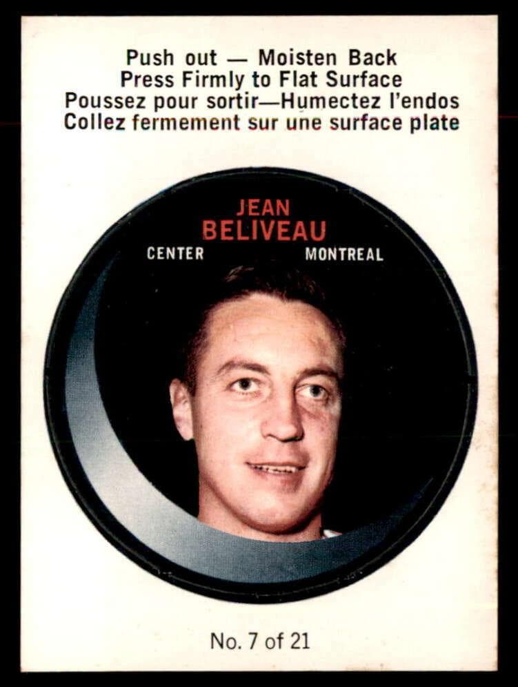 Jean Beliveau 1968 topps O-Pee-Chee
