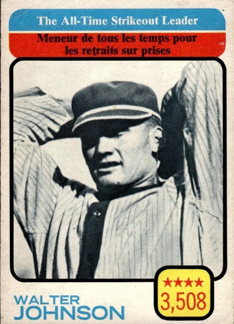 The All-Time Strikeout Leader - Walter Johnson #478