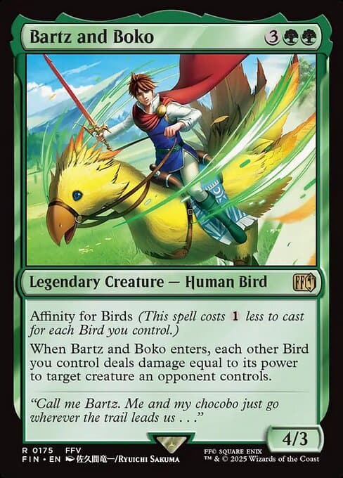 Bartz and Boko 2025 Magic: The Gathering Final Fantasy Extended Art
