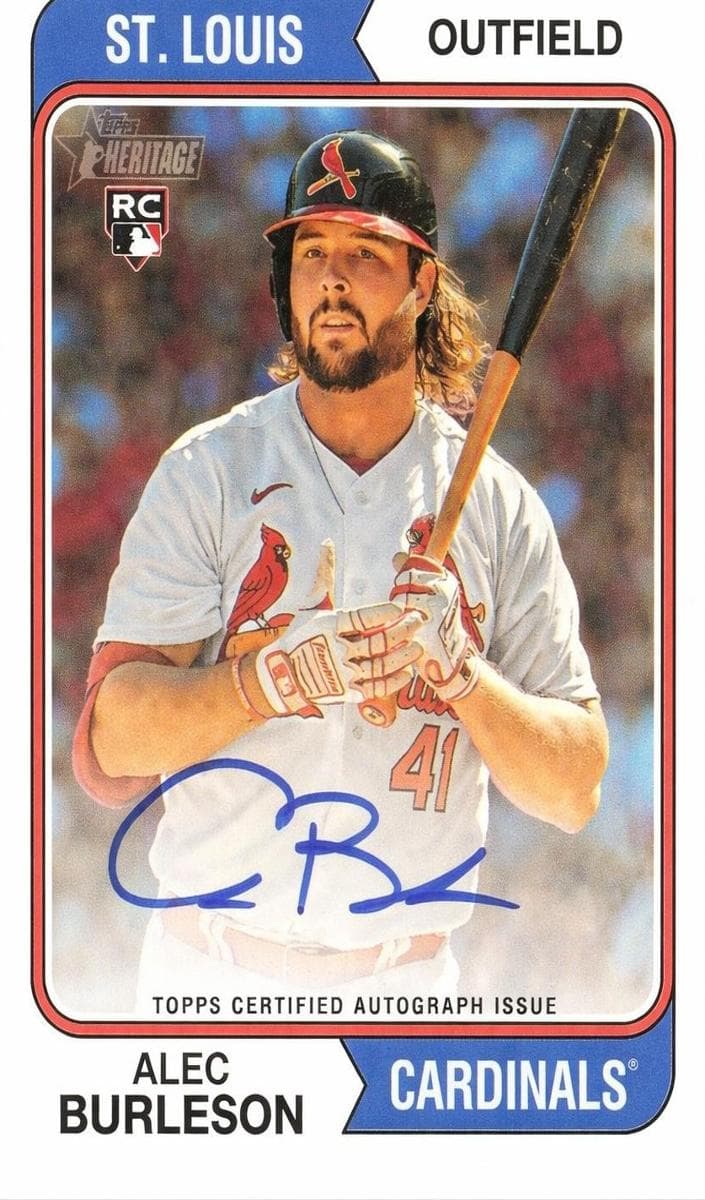 Alec Burleson 2023 topps Topps Heritage