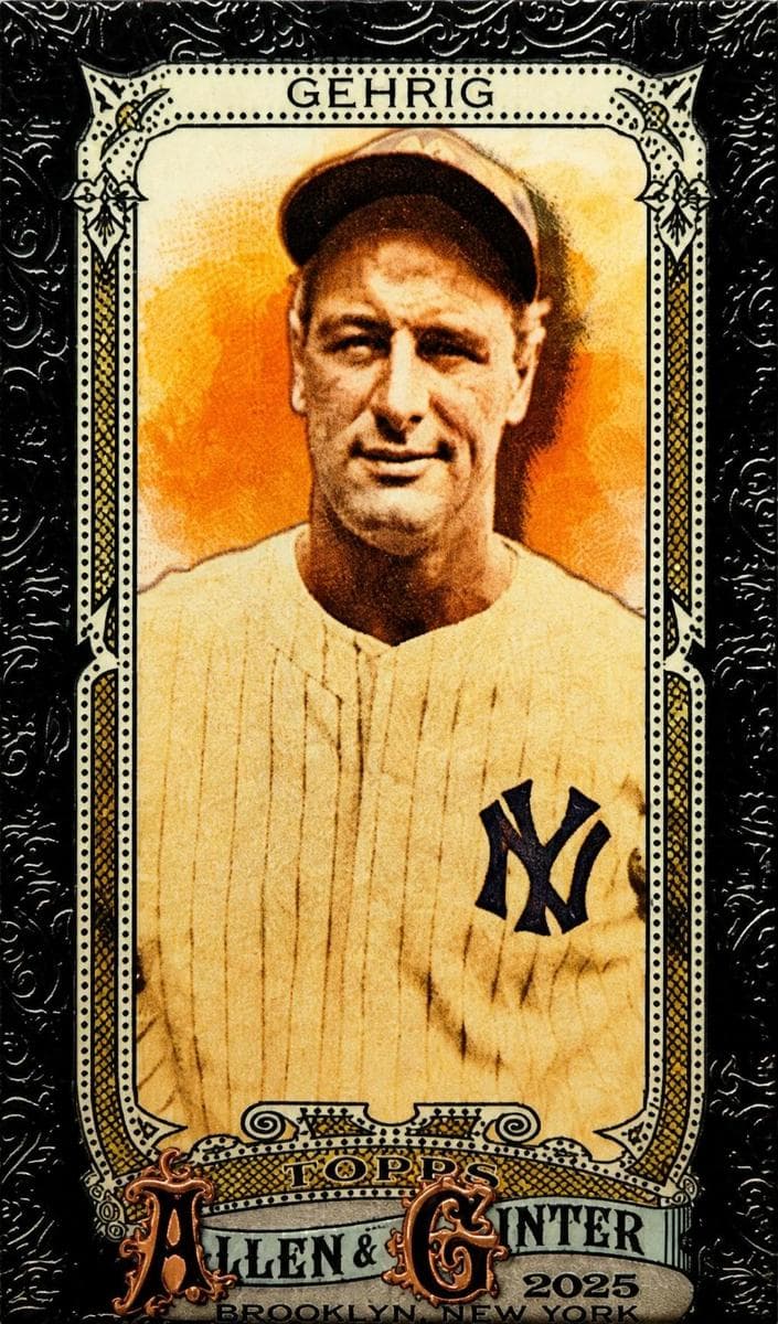 Lou Gehrig 2025 topps Topps Allen & Ginter X