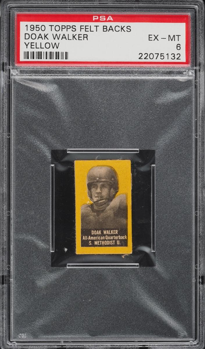 Doak Walker 1950 topps Felt Backs Football Brown