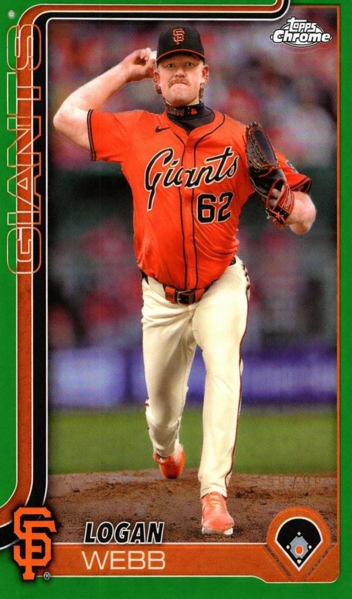 Logan Webb 2025 topps Topps Chrome Sapphire