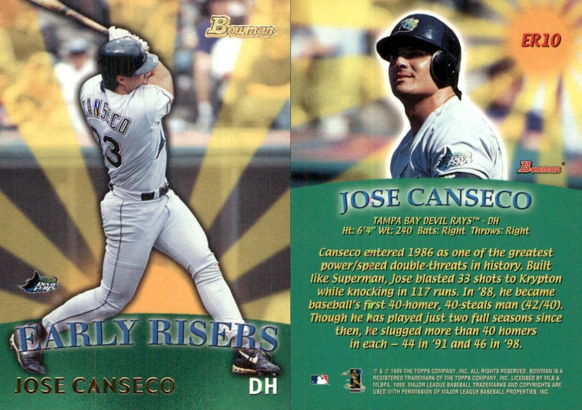 Jose Canseco 1999 bowman Bowman