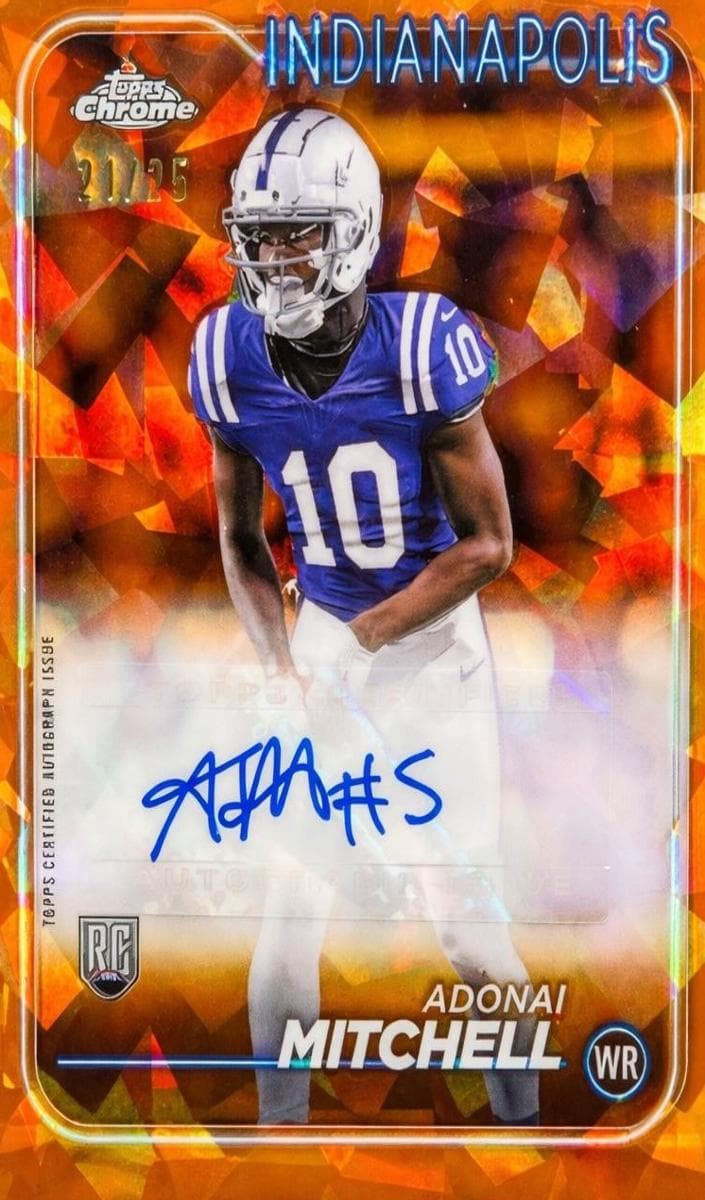 Adonai Mitchell 2024 topps Topps Chrome Sapphire Edition