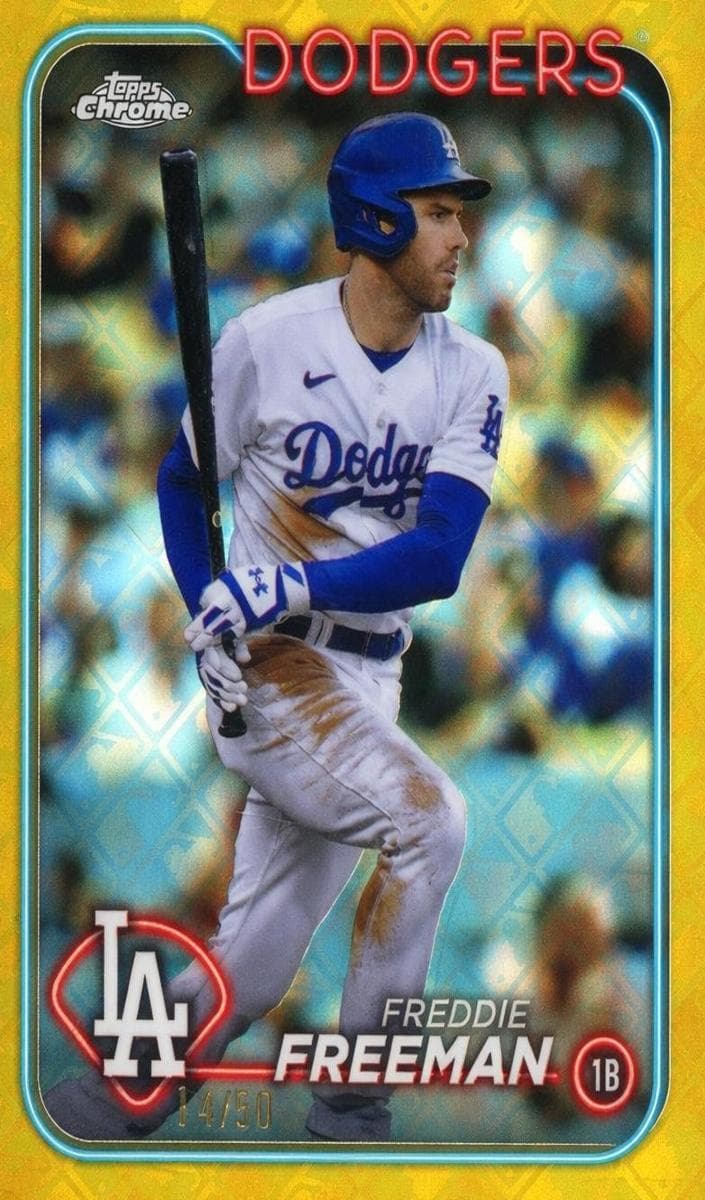Freddie Freeman 2024 topps Topps Chrome Logofractor Edition