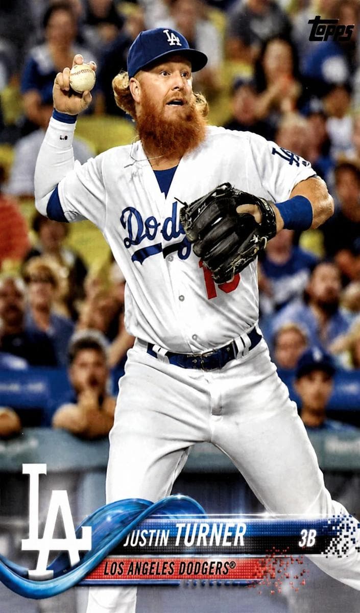 Justin Turner 2018 topps Topps Chrome Sapphire Edition