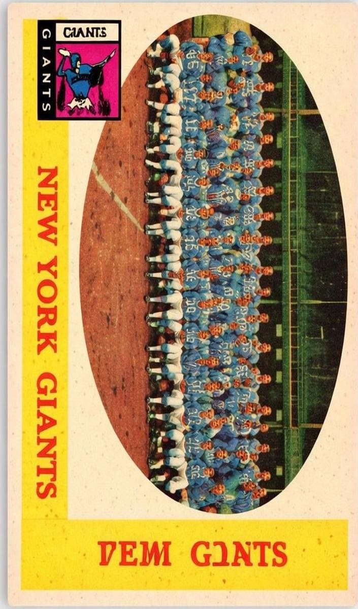 New York Giants 1958 topps Topps