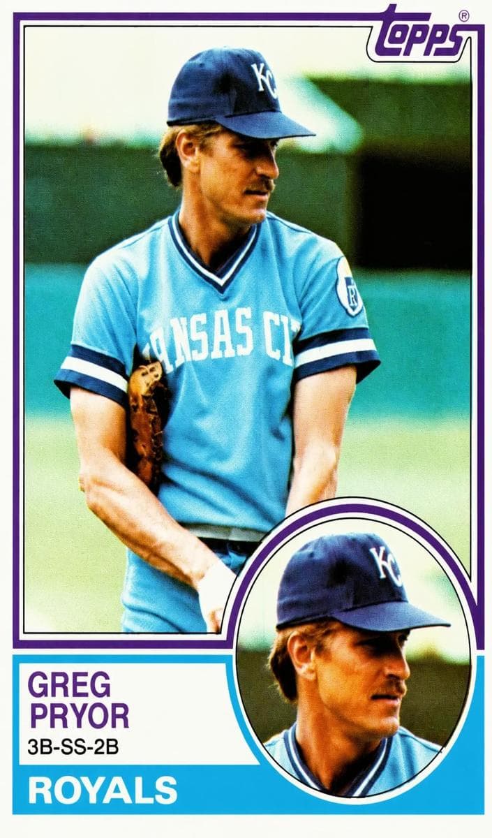 Greg Pryor trading card
