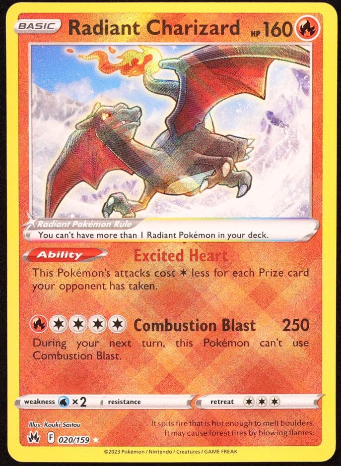 Radiant Charizard trading card
