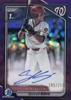 Seaver King 2024 bowman Bowman Draft Chrome Prospect Auto (1st)