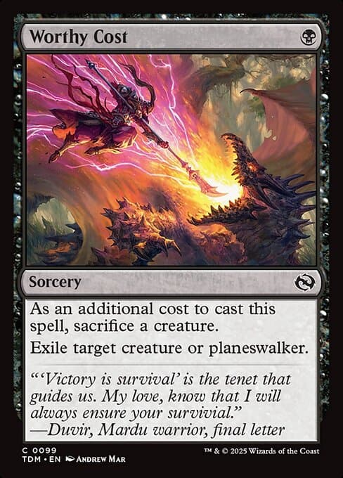 Worthy Cost 2025 Magic: The Gathering