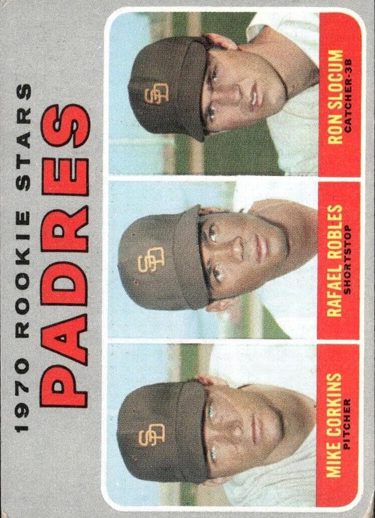 Padres 1970 Rookie Stars (Mike Corkins / Rafael Robles / Ron Slocum) #573