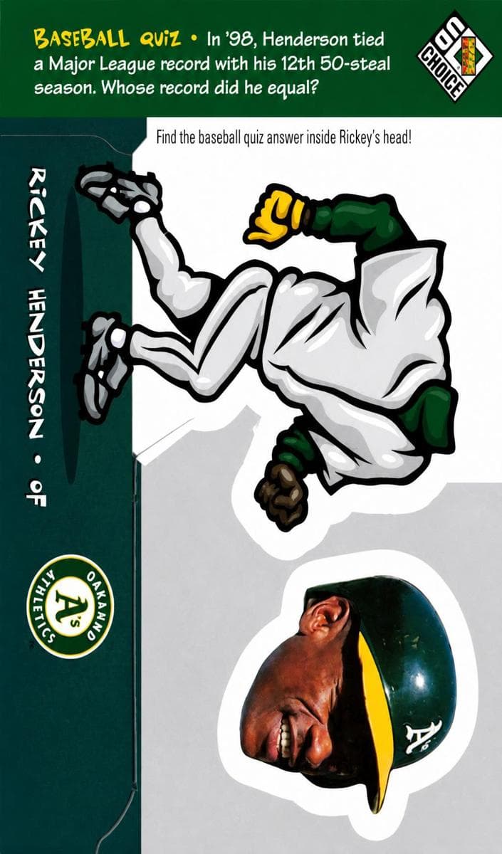 Rickey Henderson 1999 unknown UD Choice