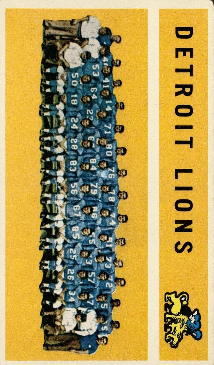 Detroit Lions 1960 topps Topps
