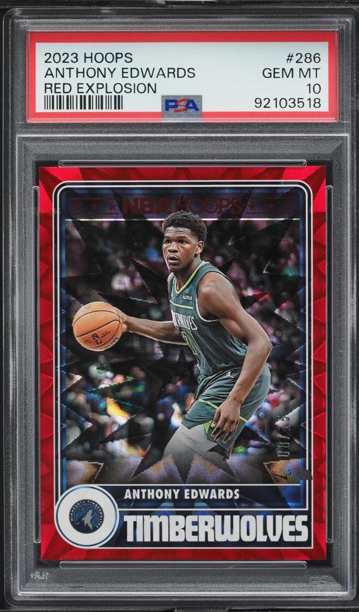 Anthony Edwards 2023 panini Hoops Premium Stock
