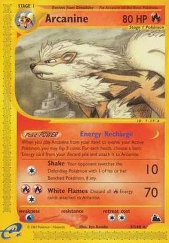 Arcanine trading card