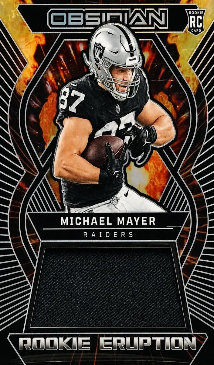 Michael Mayer 2023 panini Obsidian Rookie Eruption Materials