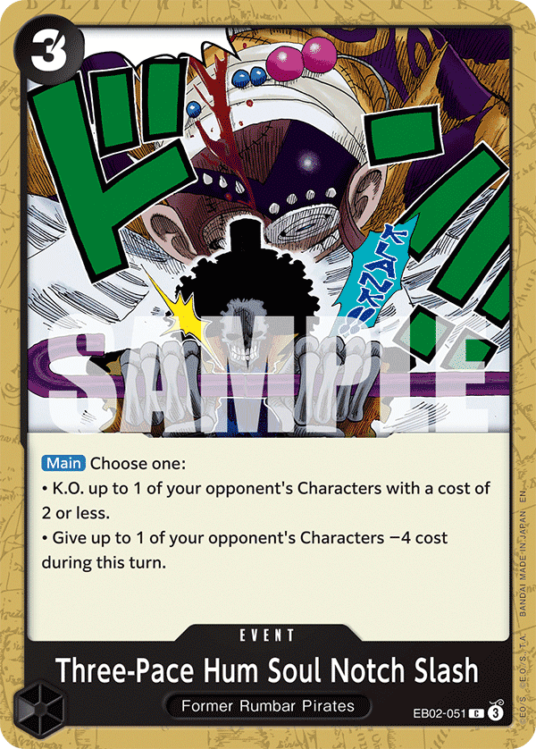 Three-Pace Hum Soul Notch Slash 2025 One Piece Extra Booster Anime 25th Collection