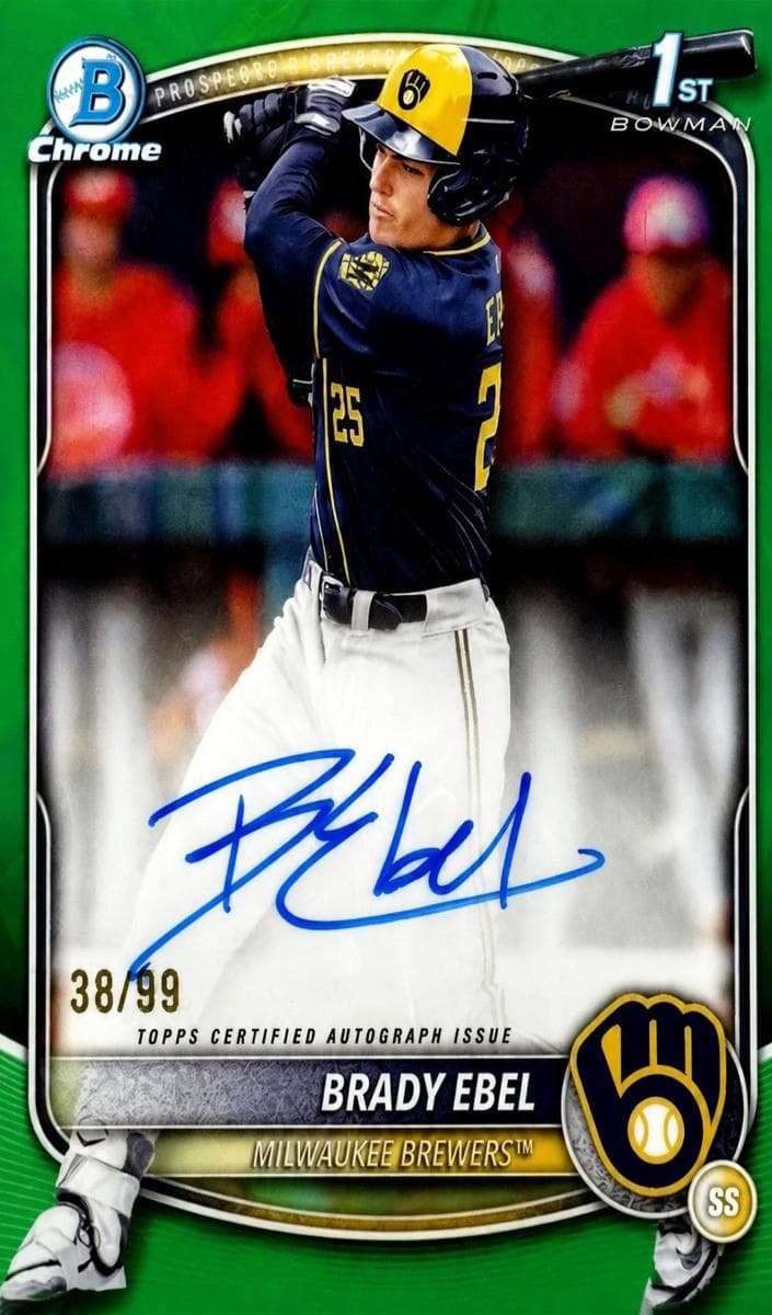 Brady Ebel 2025 bowman Bowman Draft Chrome