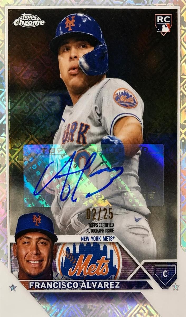 Francisco Alvarez 2023 topps Topps Chrome Logofractor Edition