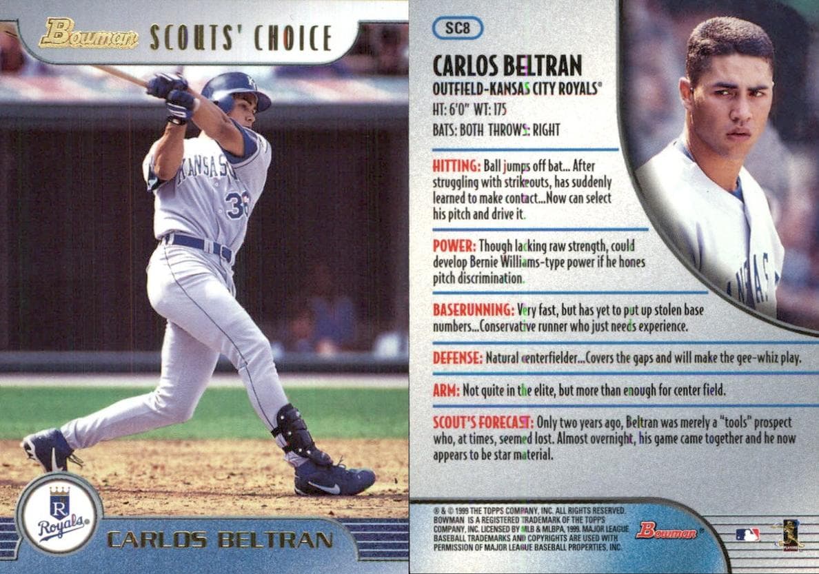 Carlos Beltran 1999 bowman Bowman