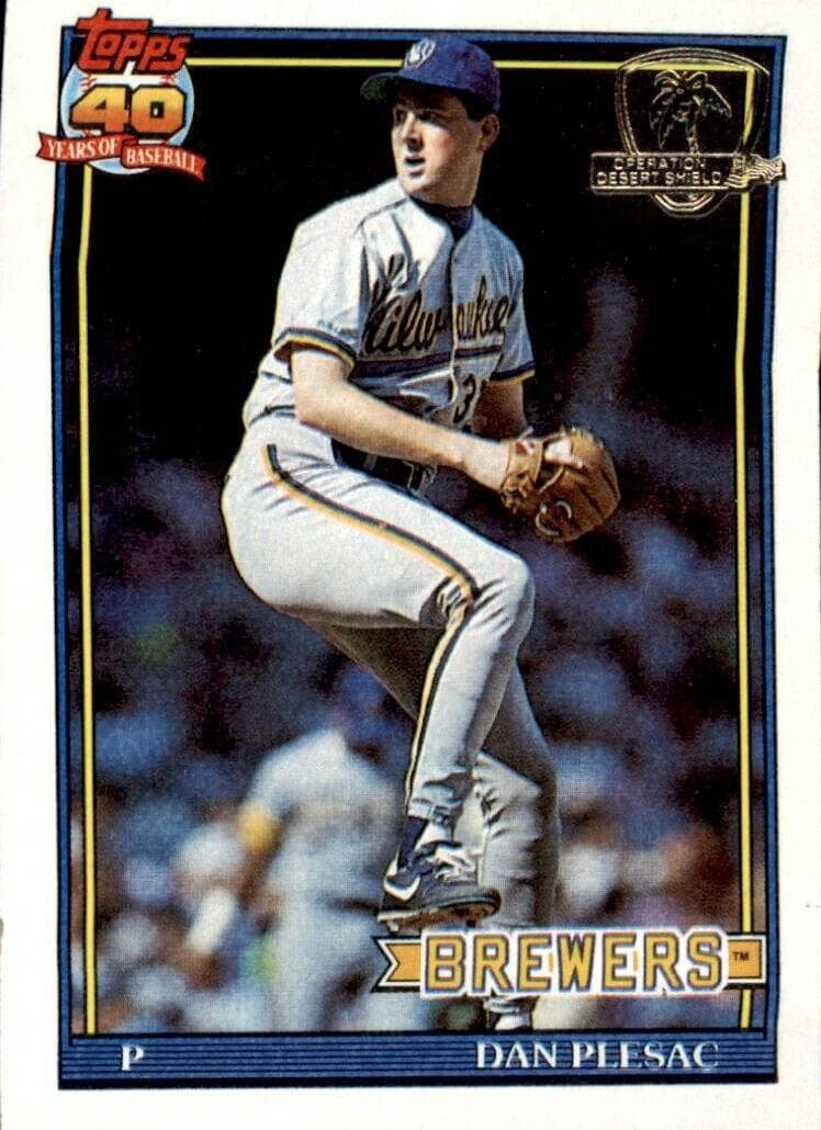 Dan Plesac 1991 topps Topps