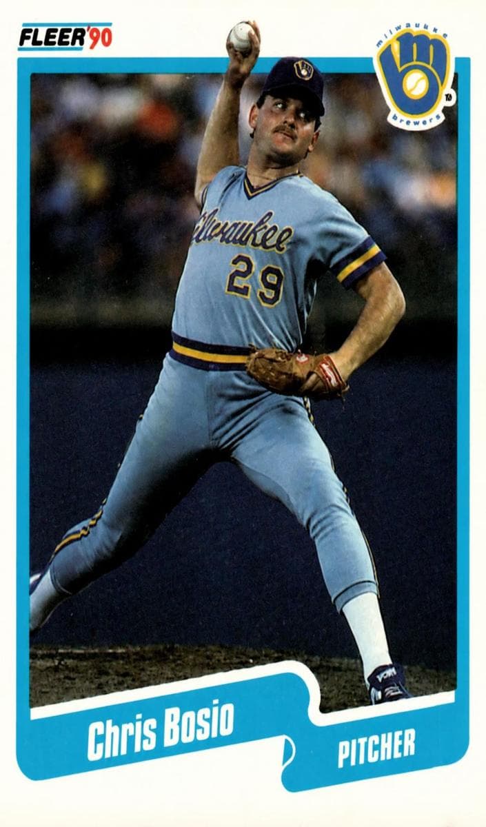 Chris Bosio 1990 fleer Fleer