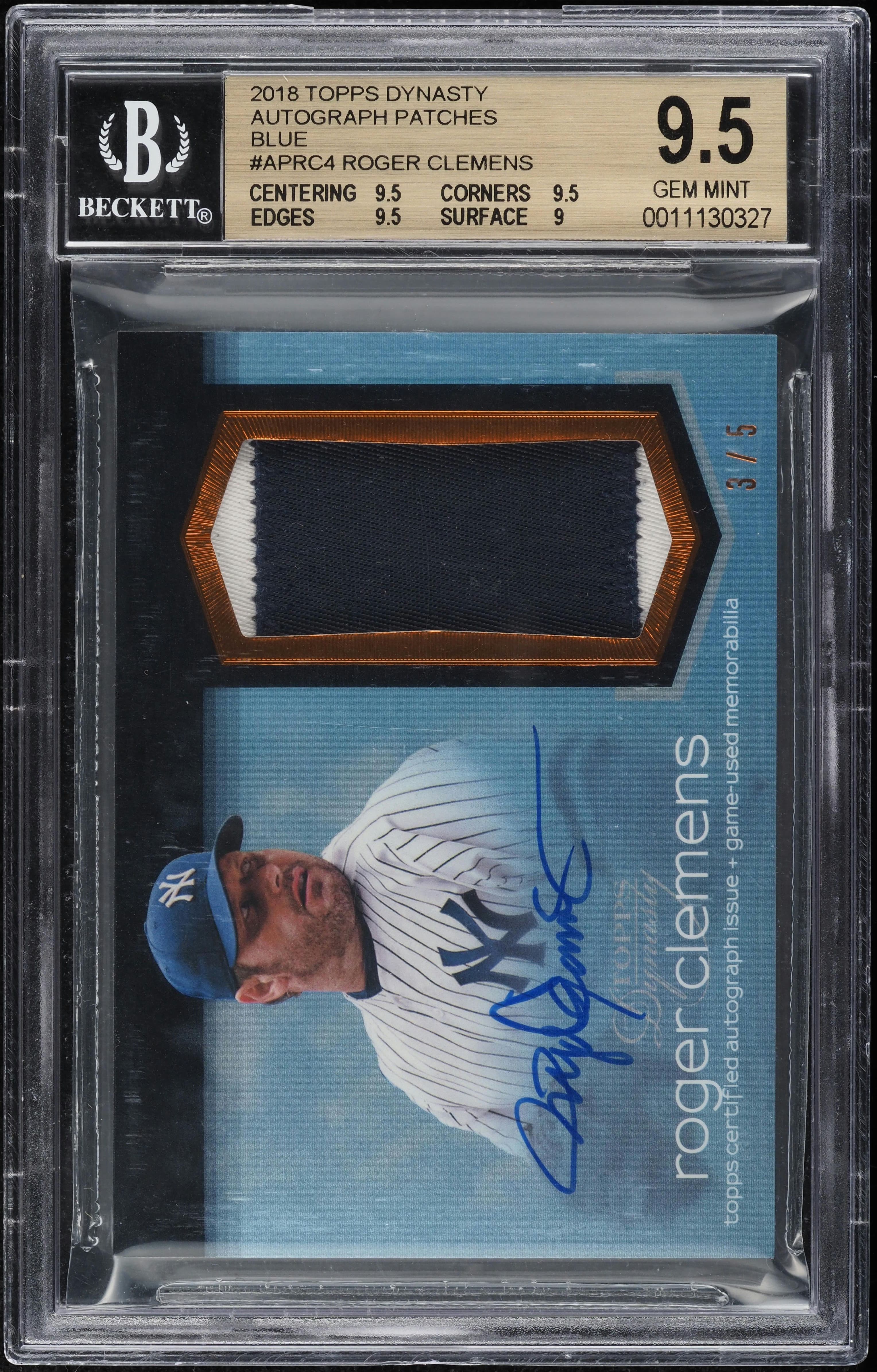 Roger Clemens 2018 topps Topps Dynasty