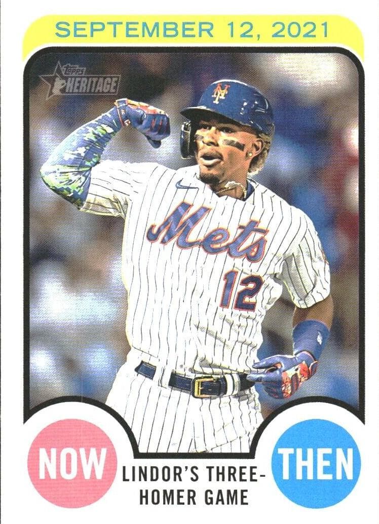 Lindor's Three-Homer Game 2022 topps Topps Heritage