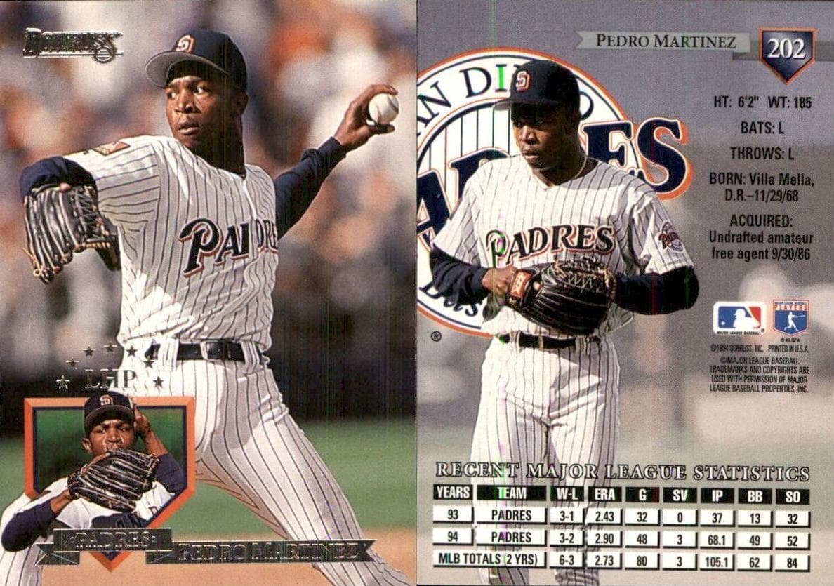 Pedro Martinez 1995 panini Donruss