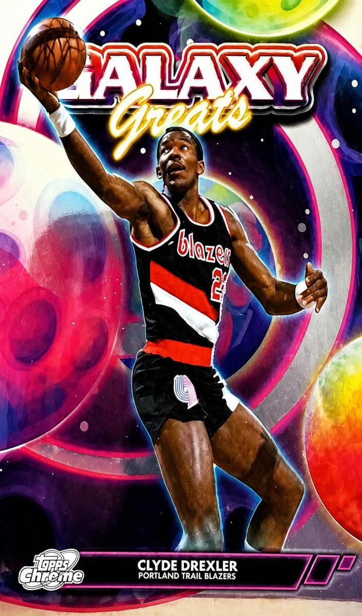 Clyde Drexler 2025 topps Topps Cosmic Chrome