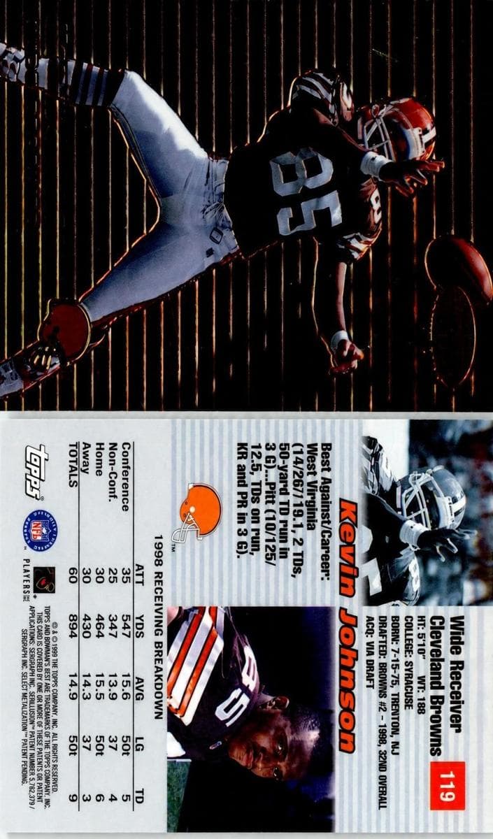 Kevin Johnson 1999 bowman Bowman's Best