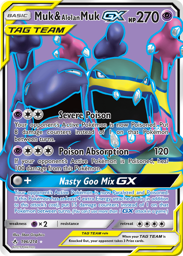 Muk & Alolan Muk GX 2019 Pokemon Unbroken Bonds