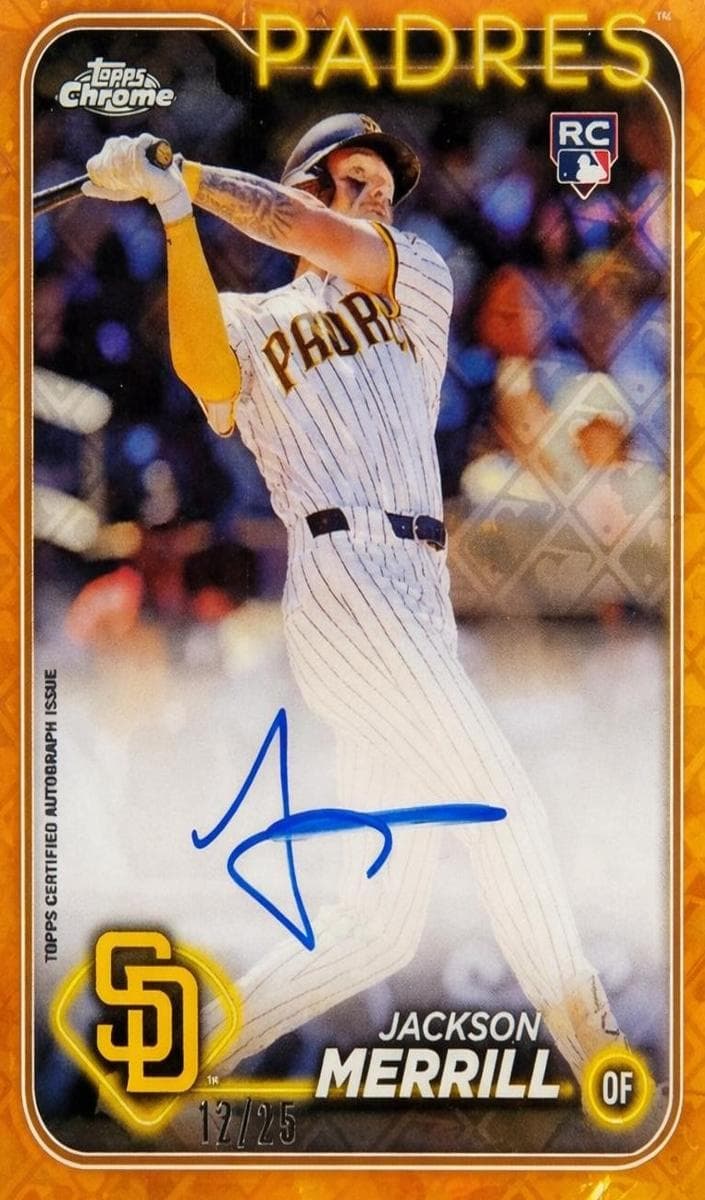 Jackson Merrill 2024 topps Topps Chrome Logofractor Edition