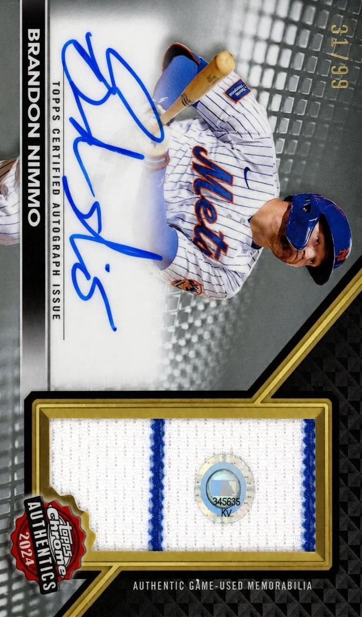 Brandon Nimmo 2024 topps Topps Chrome