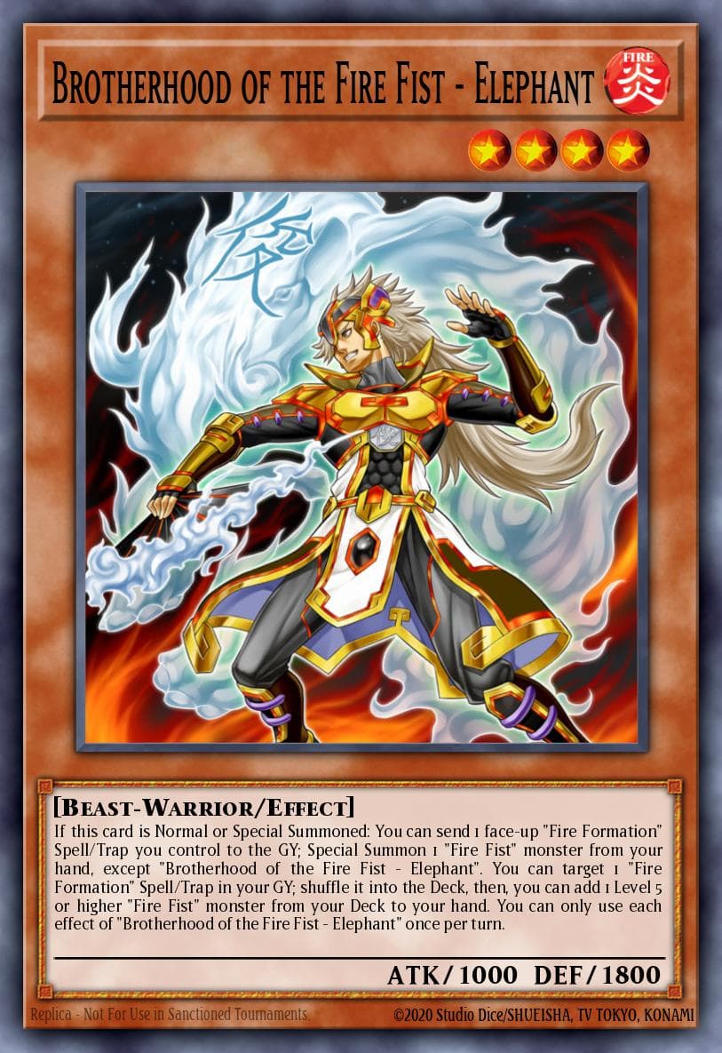 Brotherhood of the Fire Fist - Elephant 2019 Yu-Gi-Oh!