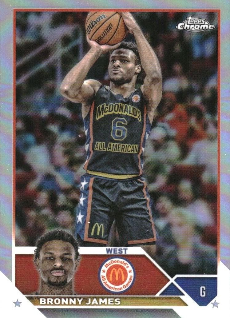 Bronny James 2023 topps Topps Chrome McDonald's All American