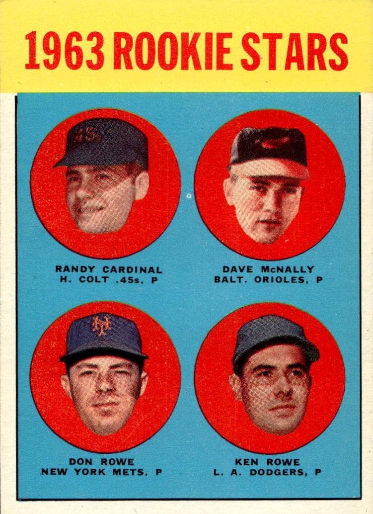1963 Rookie Stars (Randy Cardinal / Dave McNally / Don Rowe / Ken Rowe) #562