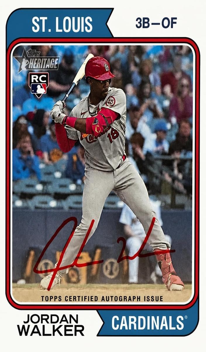 Jordan Walker 2023 topps Topps Heritage