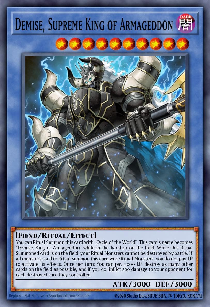 Demise, Supreme King of Armageddon #OP08-EN005